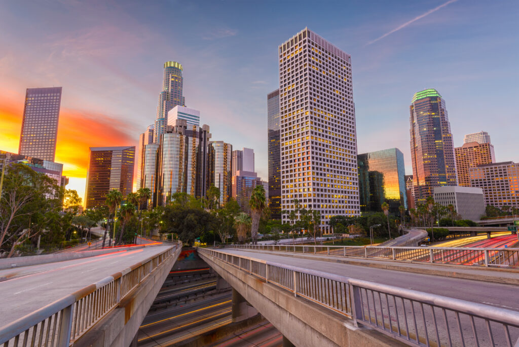A view of downtown Los Angeles, California